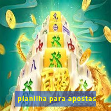 planilha para apostas