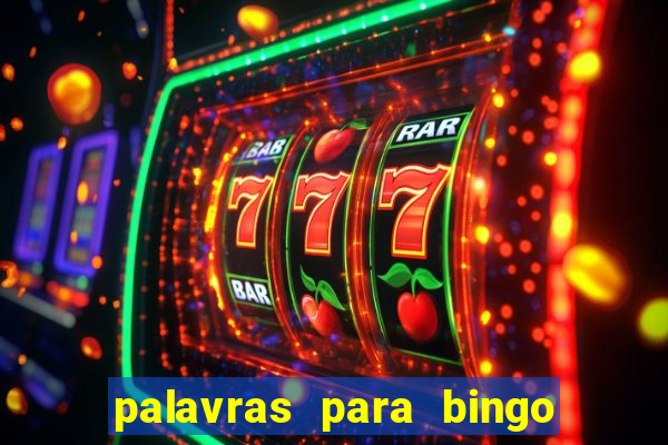 palavras para bingo cha de bebe