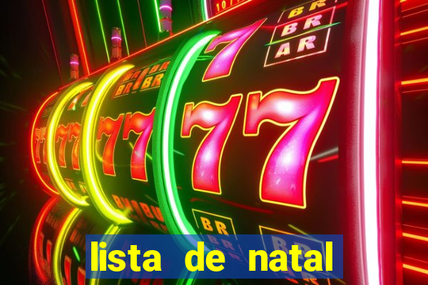 lista de natal para imprimir