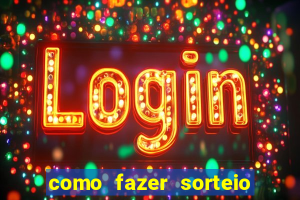 como fazer sorteio de cores online