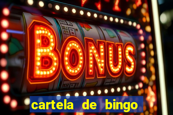 cartela de bingo cha de bebe