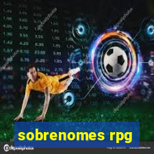 sobrenomes rpg