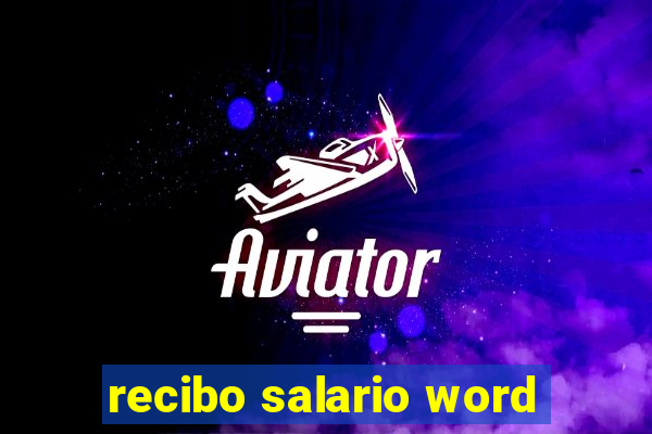 recibo salario word