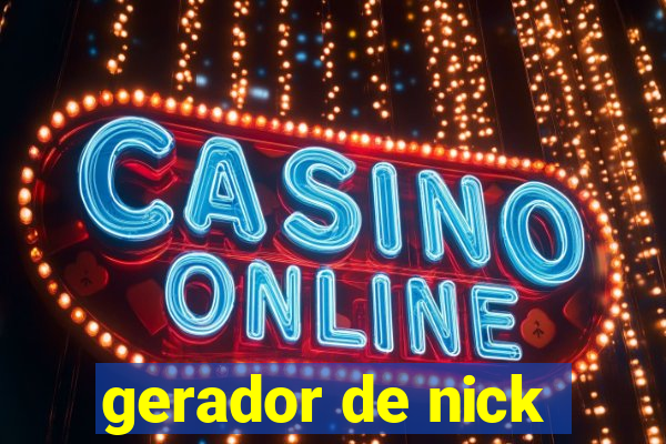 gerador de nick