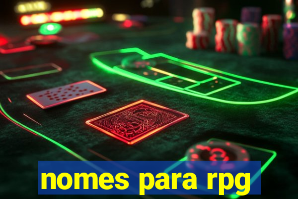 nomes para rpg