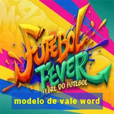 modelo de vale word