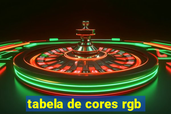 tabela de cores rgb