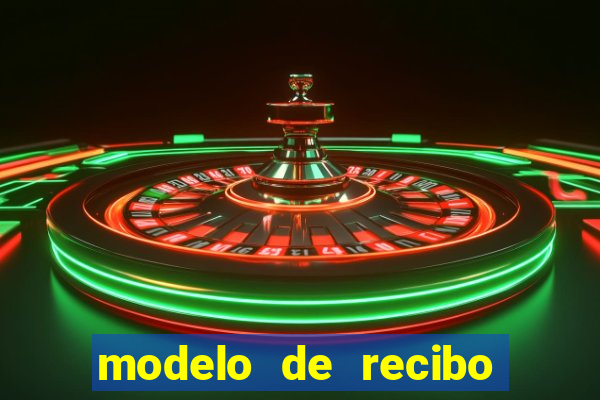 modelo de recibo de pagamento word