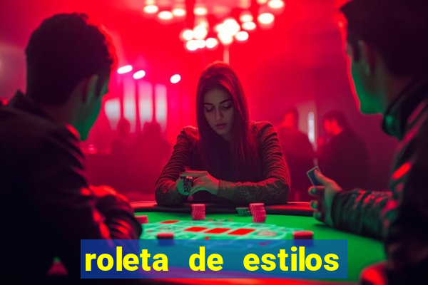 roleta de estilos de roupas